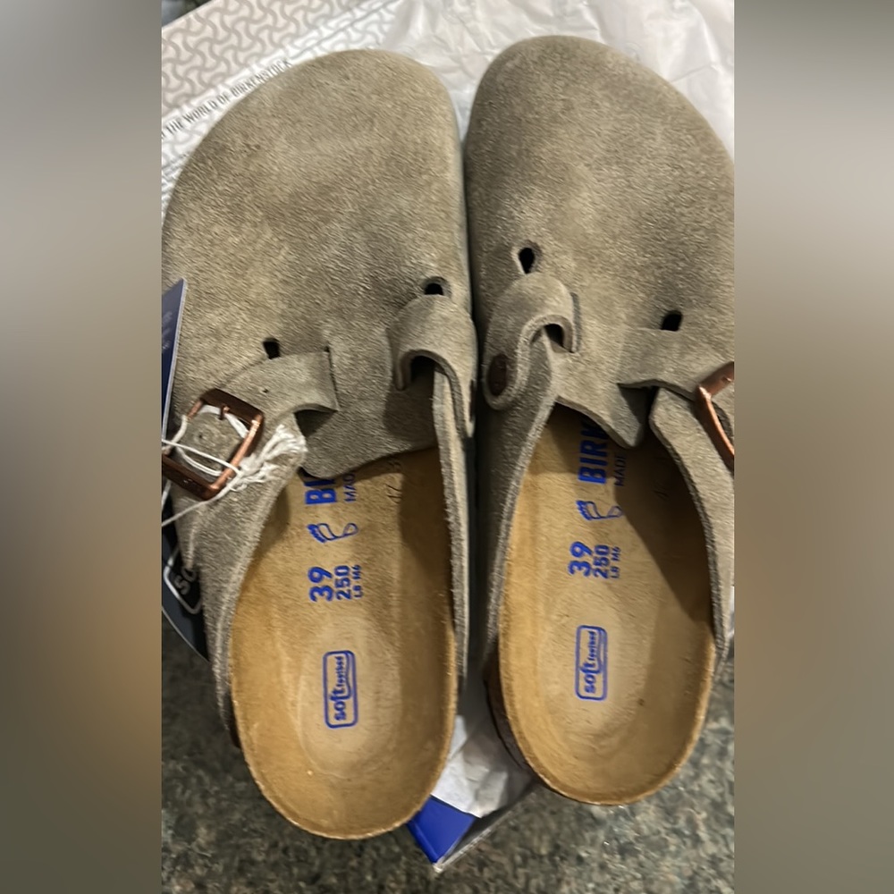 Birkenstock Boston Taupe size 39 NIB